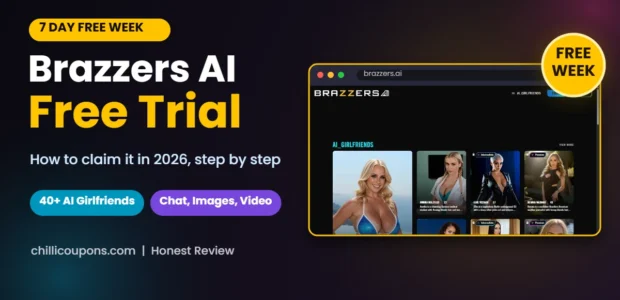 Brazzers AI Free Trial 2026 header showing the Brazzers.ai home page and Free Week offer